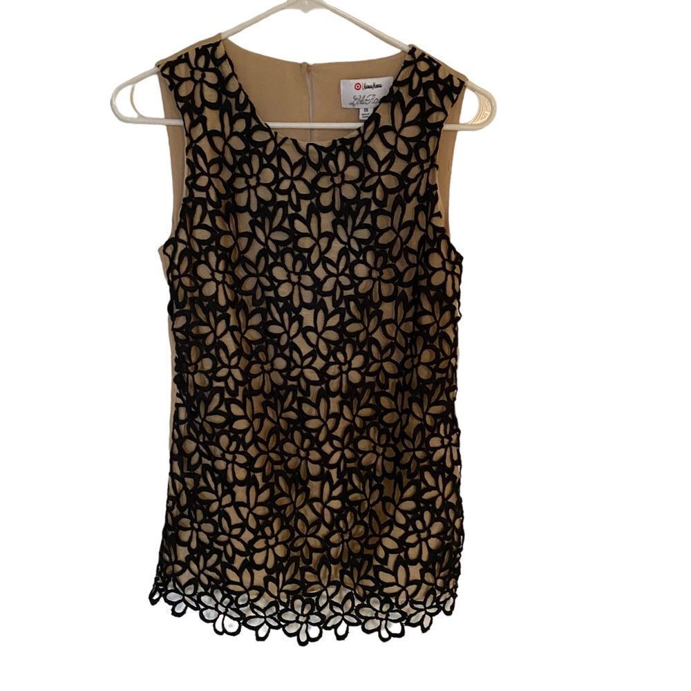 Neiman Marcus Lela Rose for Target NEW women's Guipure lace blouse silk blend XS